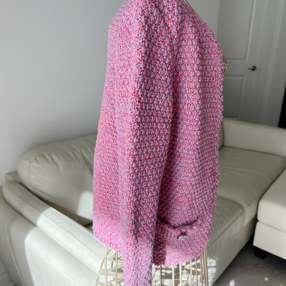 Maje Tweed V Neck Cardigan - Picture 7 of 16